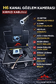 Kanal Makina H6 Kanal Gözlem Kırmızı Kablo